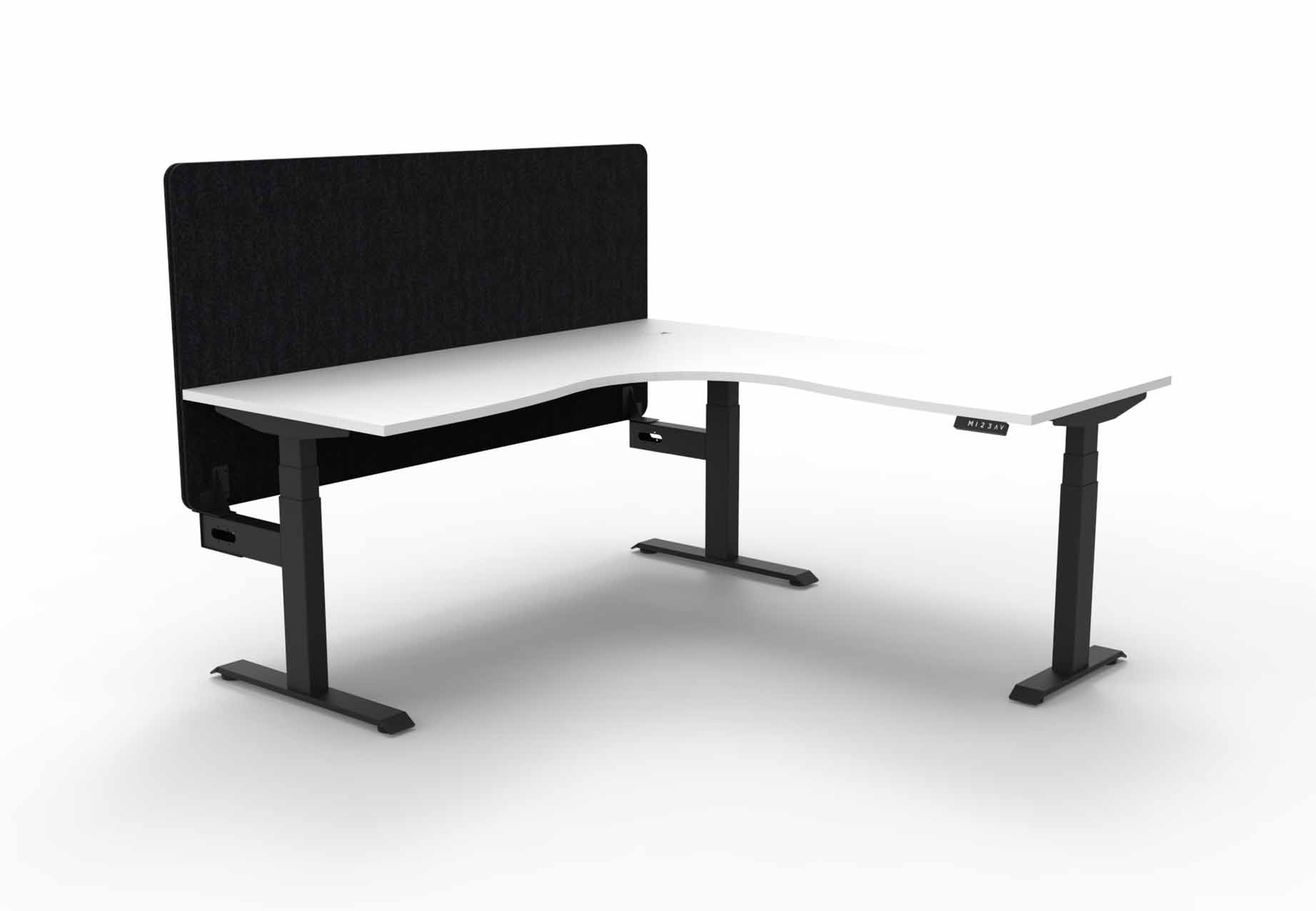 Boost+ Height Adjustable Corner Workstation with Eco Screen